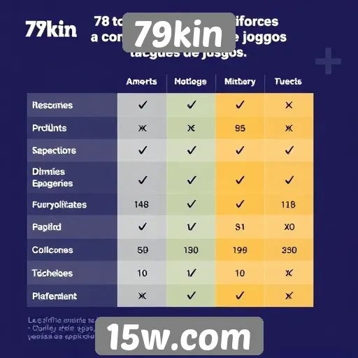 Comparativo entre 79kin e outras plataformas de jogos
